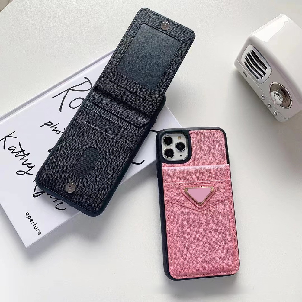 Card Holder Designer Phone Case for Apple iPhone 17 16 Pro Max Case 15 14 Plus 13 Luxury Leather Wallet Photo Frame Kickstand Back Cover Coque Te-image-858383236