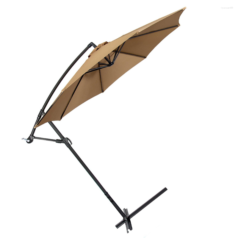 

Umbrellas Umbrella Canopy Replacement Outdoor Cover Half Parasol Round Patio Sunshade Market Beach Sun Fabric Offset Foot Cafe Fitting, Khaki