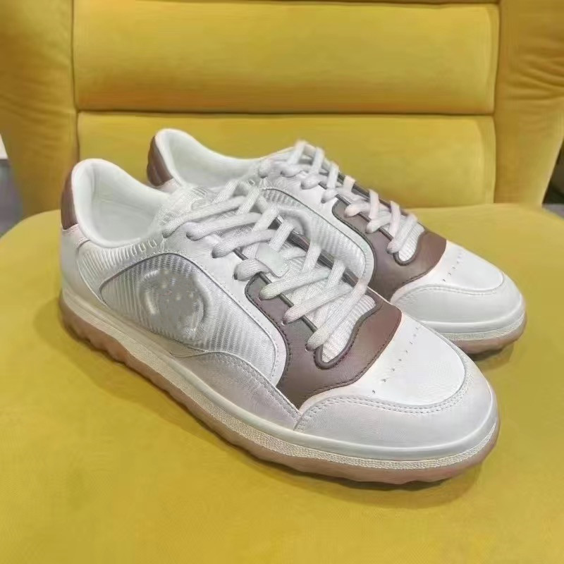 

MAC80 Men's Sneakers Retro Design White Black leather Double embroidered rubber sole lace-up Flat Italian creation shoes Trainers 05