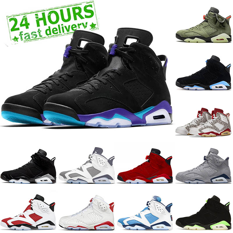 Jumpman 6 cool grey basketball shoes 6 aqua 2023 new toro bravo chrome black cat infrared define moment gorgetown sliver maroon sneakers Size 36-47