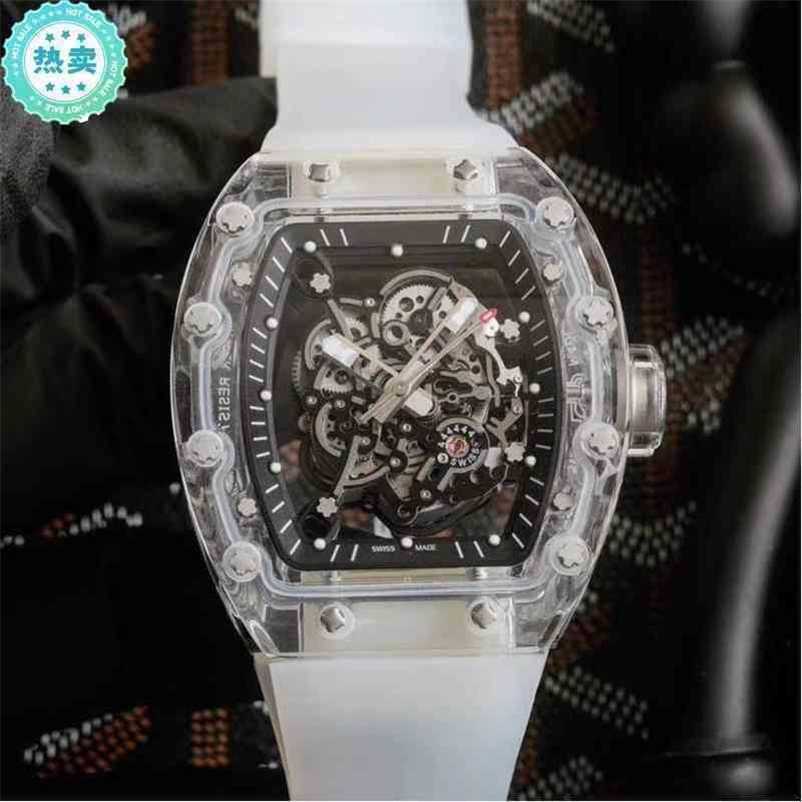 

Designer Luxury Richa Milles Watch watch Date Luxury Mens Mechanics Watches Wristwatch Trend Fully Mechanical Watch Transparent Business Crystal Bottom Full