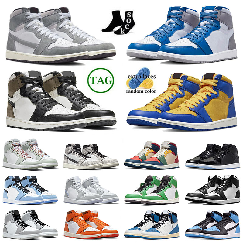 2023 new top chicago off Basketball Shoes Jumpman 1 1s Black Phantom Reverse Mocha Fragment True Blue Black White space jam Mens Women Sports sne-image-858336513