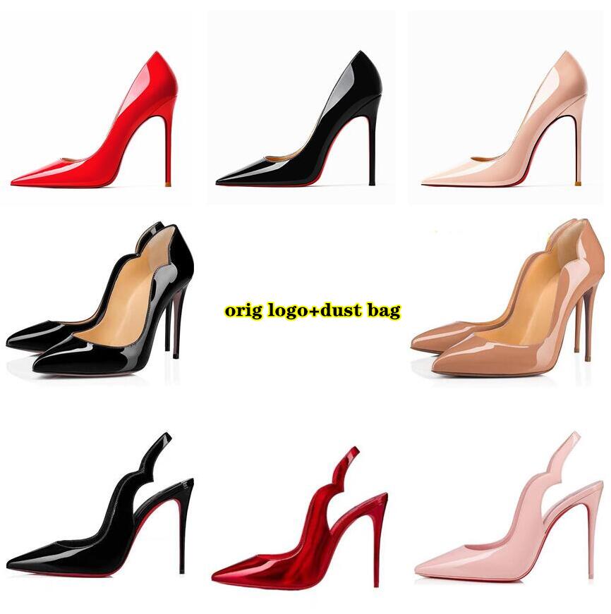 

Designer Heels Women Dress Shoes Luxury High Heel 6CM 8cm 10cm 12cm Quality Red Shiny Bottom Pointed Toes Pumps Wedding Party Shoes with Dust Bag 34-44, Yellow shiny