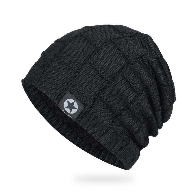

HBP Autumn and winter hats men's plush woolen hats outdoor thickened knitted hats ear protection warmth protection and cold protection headgear cross-border, Gray