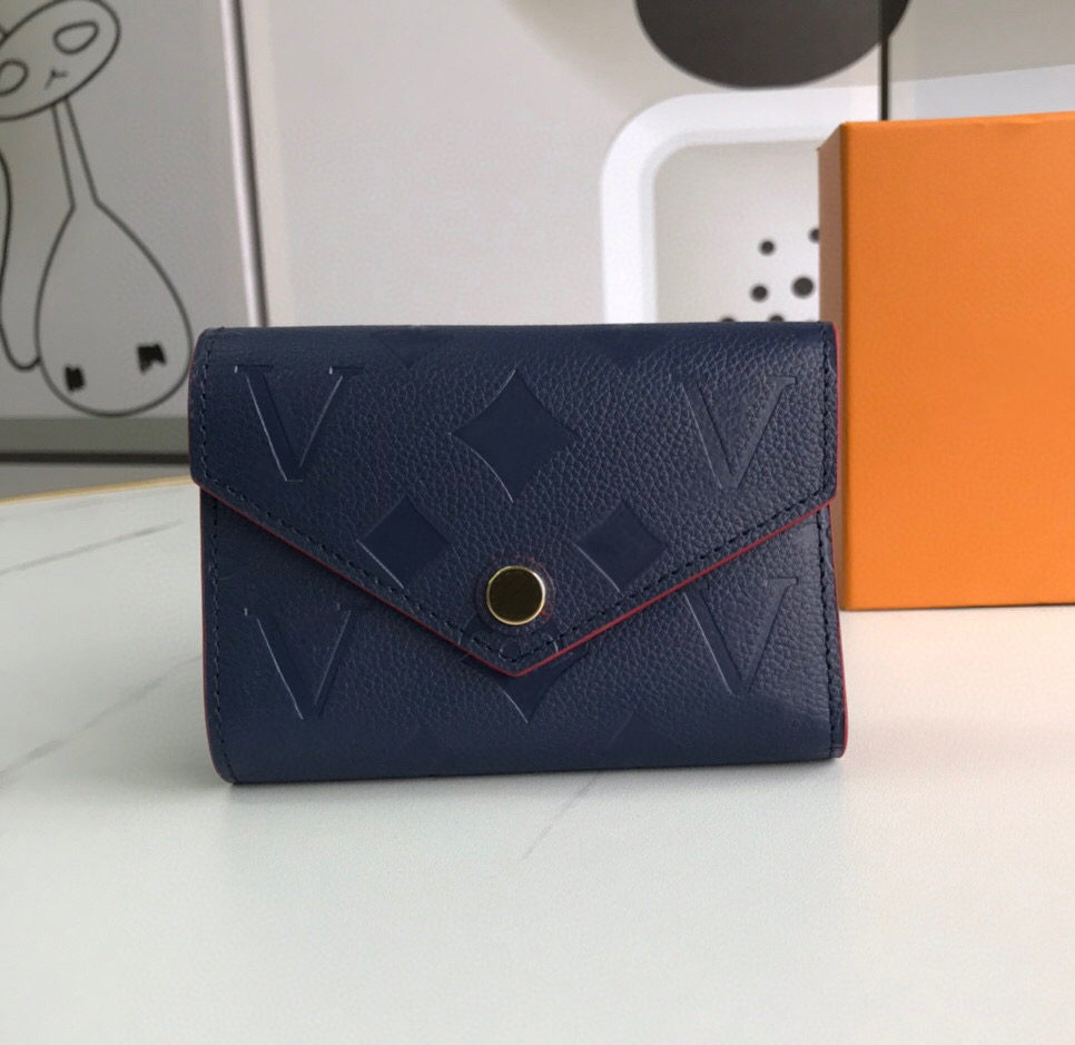 

Fashion designer wallet luxury Empreinte purses womens wallets high-quality embossed flowers letters credit card holders ladies short money clutch bag with box, 41938#embossed monogrames