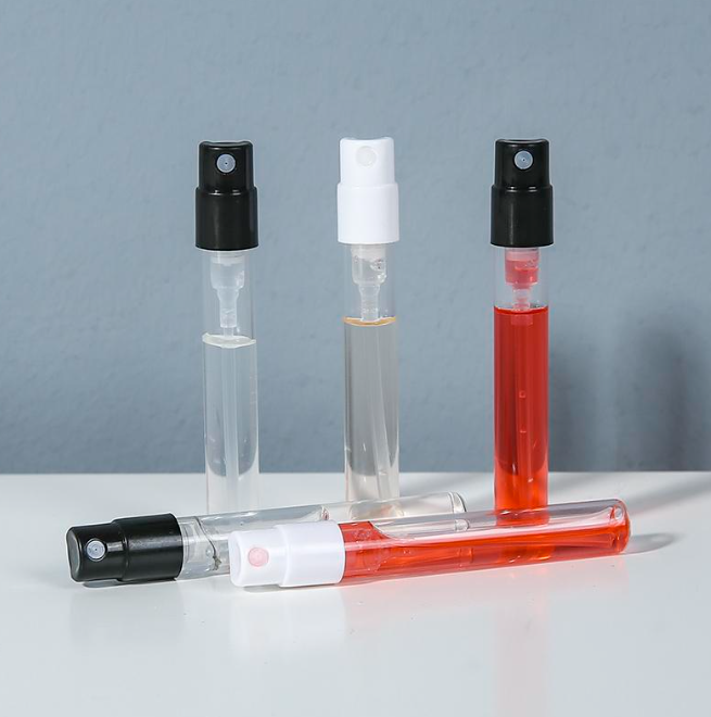 

50pcs 1.5ML 2ML 2.5ML Bayonet Glass Spray Perfume Bottles Travel Refillable Sample Vials Invisible Spring Pump Sprayer Fragrance Atomizer Portable Test
