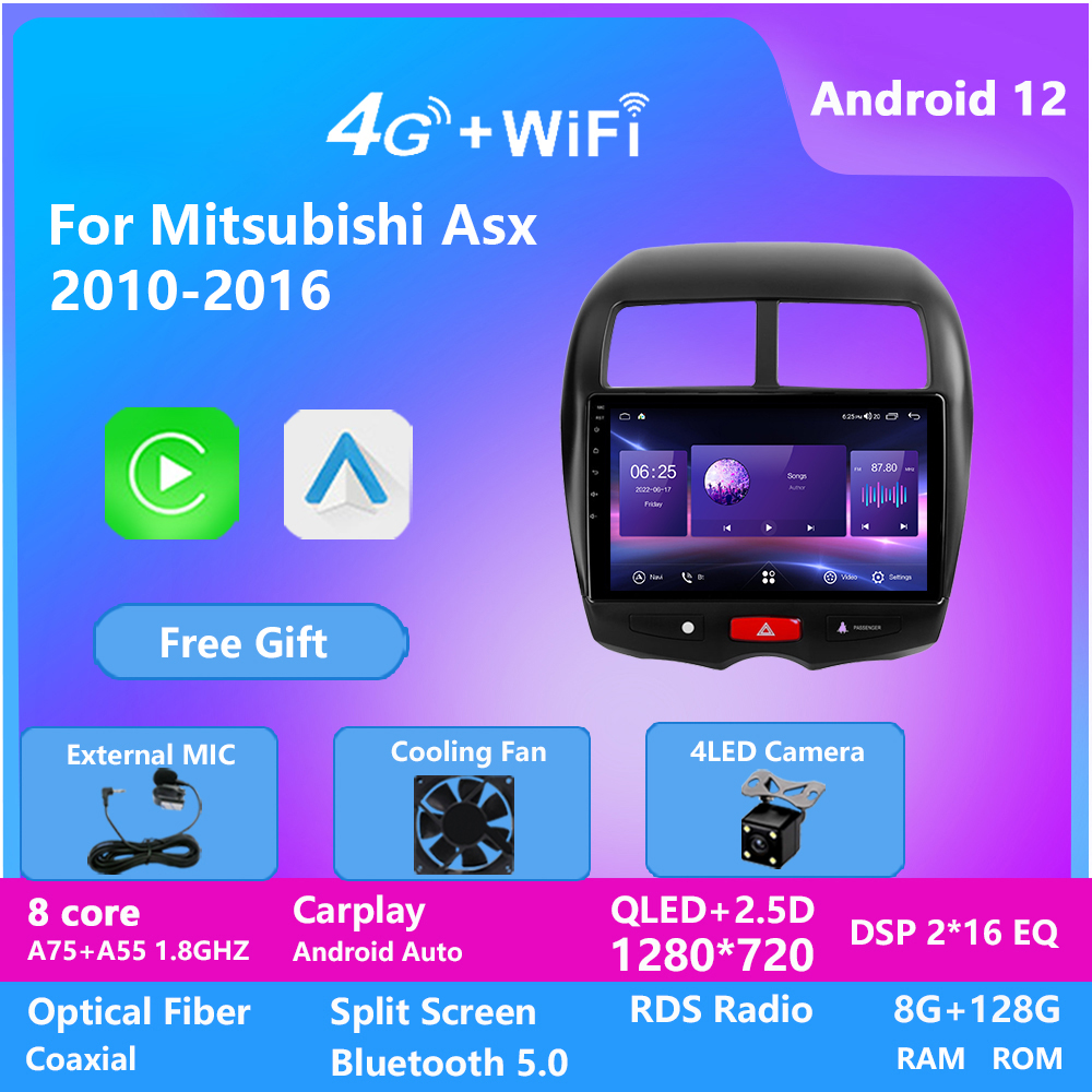 

Android 2.5D Screen IPS Car Player Video For MITSUBISHI ASX 2013-2015 Stereo Audio Bluetooth USB SWC 128G