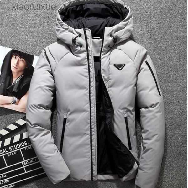 

2022Designer White Duck Down Jackets Fashion Casual Hooded Thickened Warm Outdoor Sports Jacket Outerwear Parkas 20VNA, Black