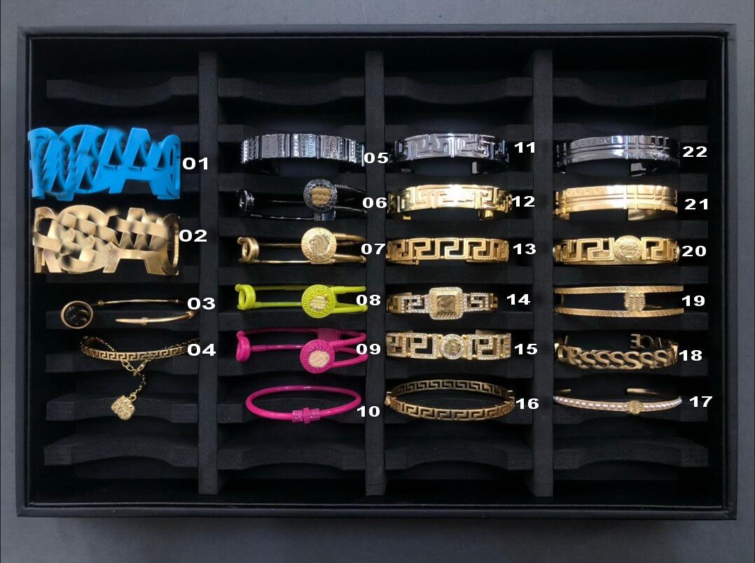 

Combination style Jewelry Bangles Open Bracelets ancient Greek pattern Cuff Bangle Banshee Medusa Head Portrait 18K Gold Plated Women Festive Party Gifts MB6 --501