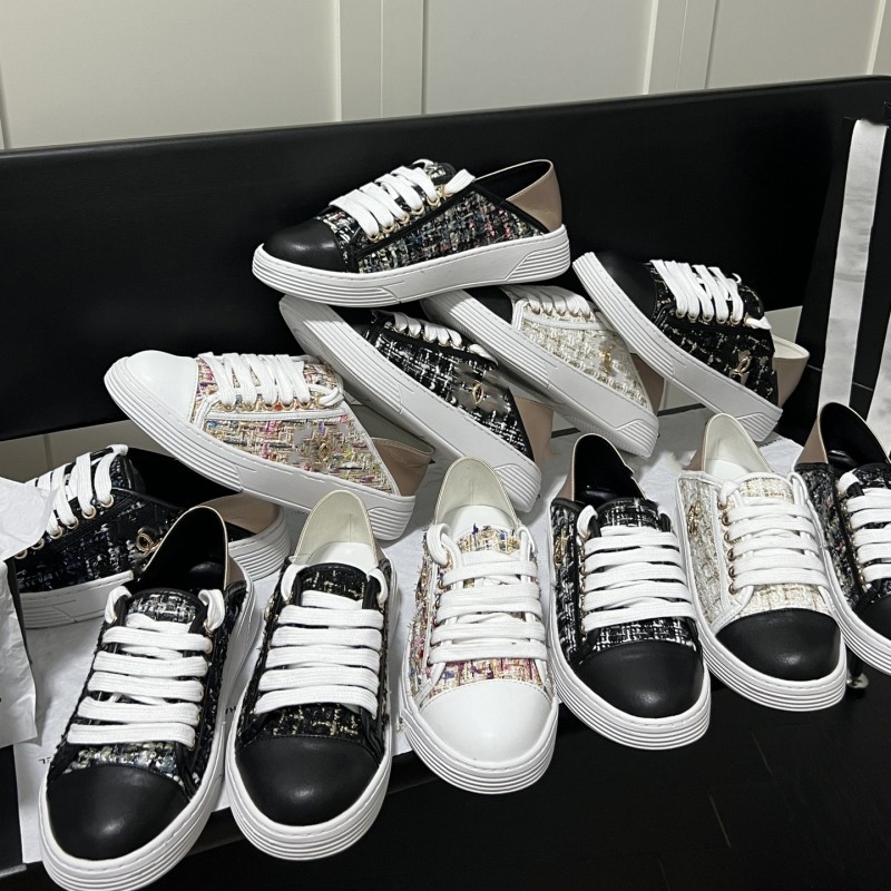 

Interlocking C women Sneakers Paris Brand low Casual Shoes Real Leather Running Shoe Woman Vintage slip on lace up shoes Trainers embroidery sneaker, Cnl4125
