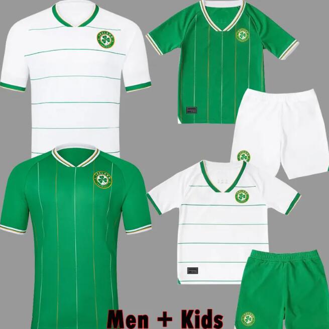 

2023 Ireland home green Soccer Jerseys kit DOHERTY DUFFY 23 24 National Team white tops tee Egan BRADY KEANE Hendrick McClean Football shirt men kids uniform, Away adult set