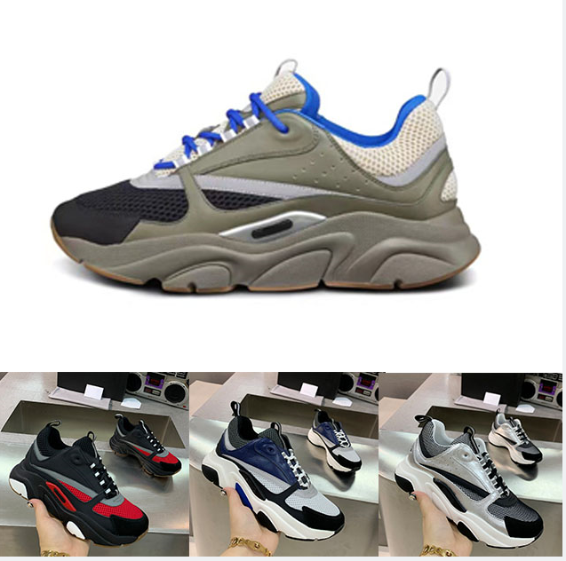 

Luxury B22 Casual Shoes Reflective Sneakers Mens Women Trainers Calfskin Patchwork Sneaker oblique Technical Shoe With Box