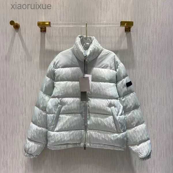 

Men' Down 2022 autumn and winter new dark pattern old flower popular style down jacket men women' same st collar casual loose warm versatile trend 1ZEZF, Silver