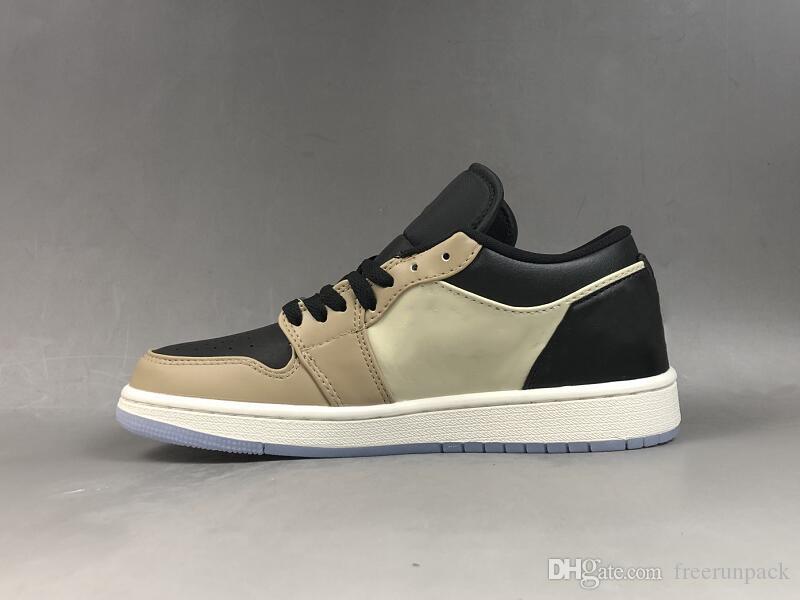 

2023 Basketball shoes Special Edition Jumpman 1 Low Black Gold Black Fossil Pale Ivory Mushroom I Fashion Trainers Come With Box Size36-46