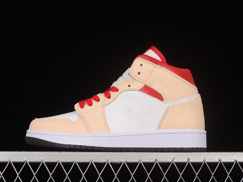 

2023 Basketball shoes Limited Edition Jumpman 1 Mid Man Beige Tan White Red I Fashion Sport Sneakers Good Quality Ship With Box Size36-46