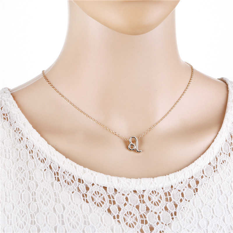 

12 Twelve Constellations Necklace Ins Constellation Collar Chain Card Short