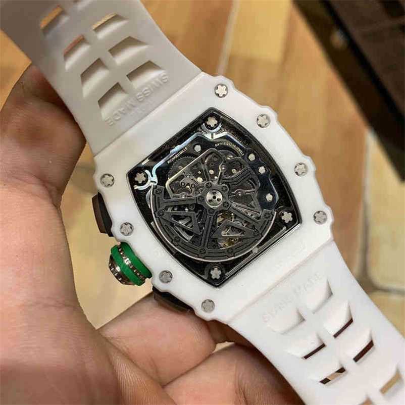 

Designer Luxury Richa Milles Watch watch Date Business Leisure Rm11-03 Multifunctional Machine White Ceramic Tape Watch Mens