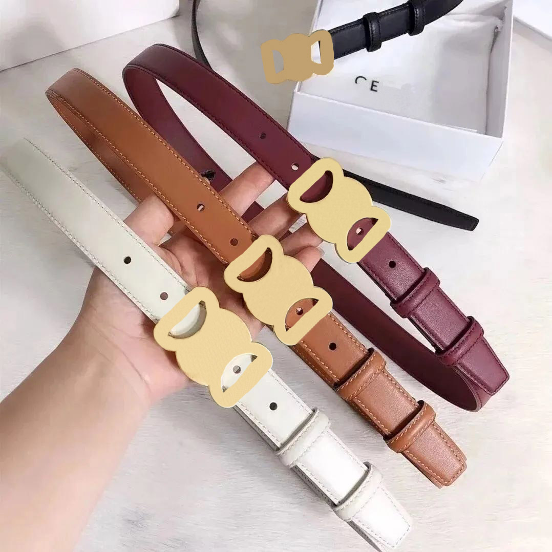 

2023 Fashion Smooth Buckle Arc Belt Retro Design Thin Waist Belts for Men Womens Width 2.5CM Genuine Cowhide 7 Color Optional High Quality 90-115cm, Customize