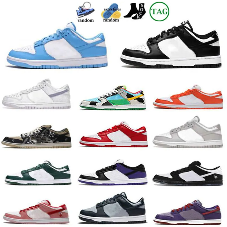 

Panda Low Shoes Designer Dunks Sneakers Men Women White Black Panda Grey Fog UNC Vintage Green Magma Ge Syracuse Mummy Shoe Dunkies Mens Flat Trainers Casual, 39