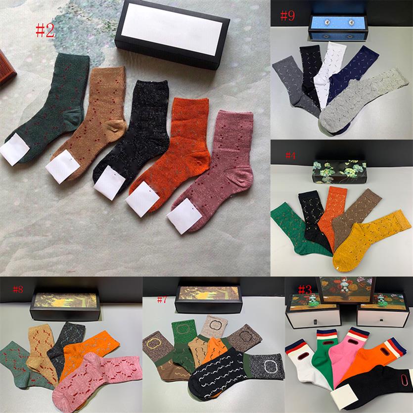 

Designers Mens Womens Socks Underwear Five Pairs Classic Letter Sports Stocking Winter Cotton Casual Sock Gift Box227i, #1-five pairs-as pics