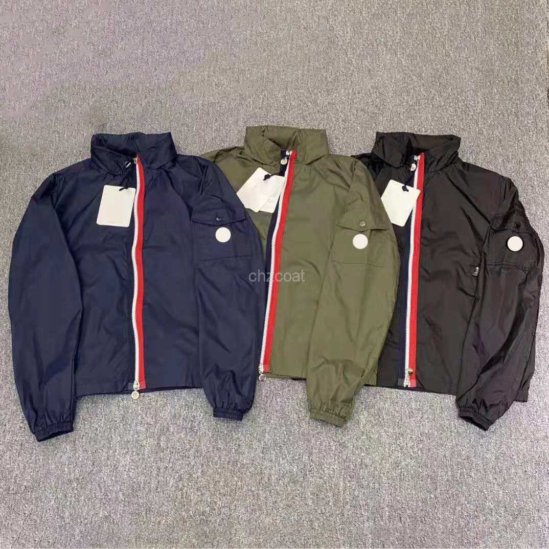 

hidden Designer Mens Jackets France cap Bomber Windshield Embroidered Badge jacket Outerwear Fashion hombre Casual Street coats 7E8X, Black