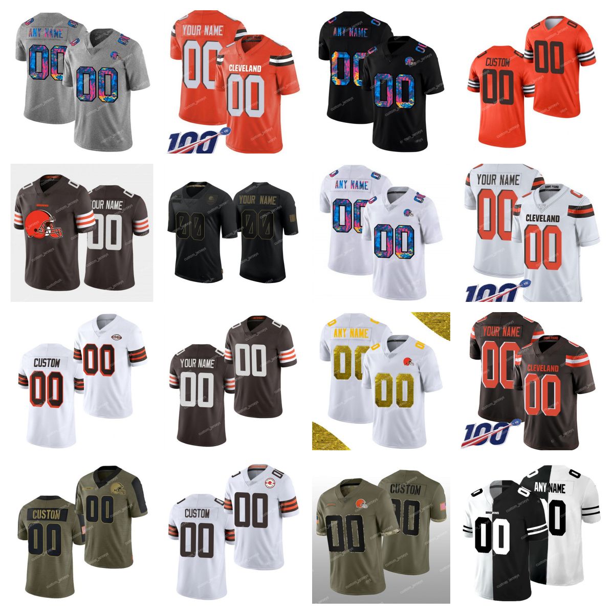

Cleveland''Browns''Custom Men Jersey Women Kids Active Player #00 Name Number Color Rush Elite Limited''NFL''Football Jerseys, #11