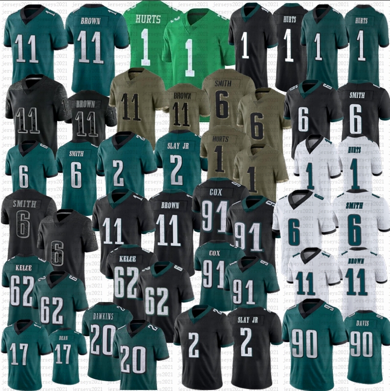 

DeVonta Smith A.J. Brown Football jersey Haason Reddick Brandon Graham Jalen Hurts Brian Dawkins Darius Slay Jr Fletcher Cox Jason Kelce Davis Nakobe Dean, Women jersey