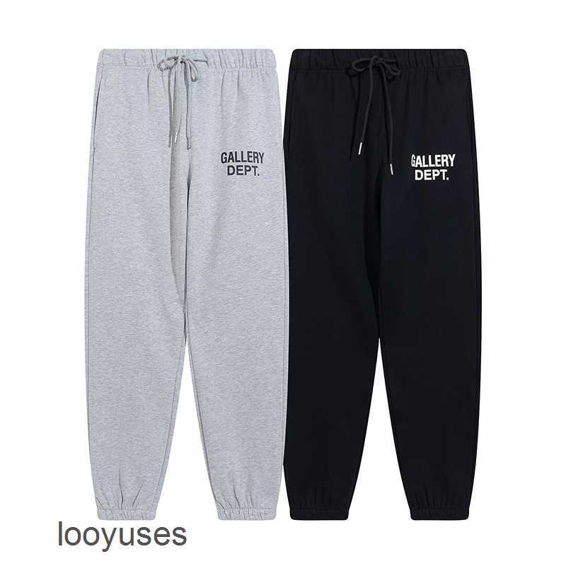 

Sports Mens Galleries Pant Dept 2023 Street Pants Fashion Los Angeles Printed Men's Women's Sports Pants Guards Feet, Black