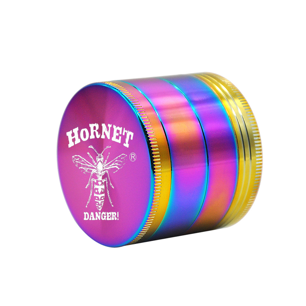 

smoking cigarette Rainbow Dazzle Color CHROMIUM CRUSHER 40 mm 4 Layer Metal teeth filter net dry herb disposable shisha vape pen bong herb grinder dab rig