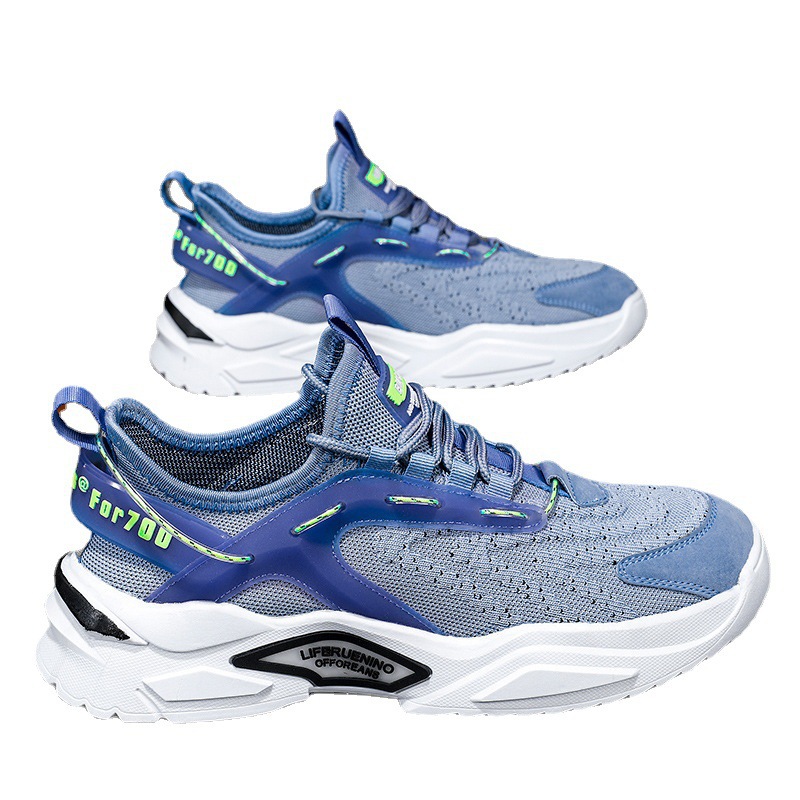 

Mens Trainers Running Shoes White Black Blue Breathable Fly-knit Durable Comfortable Jogging Soft Sneakers 40-44