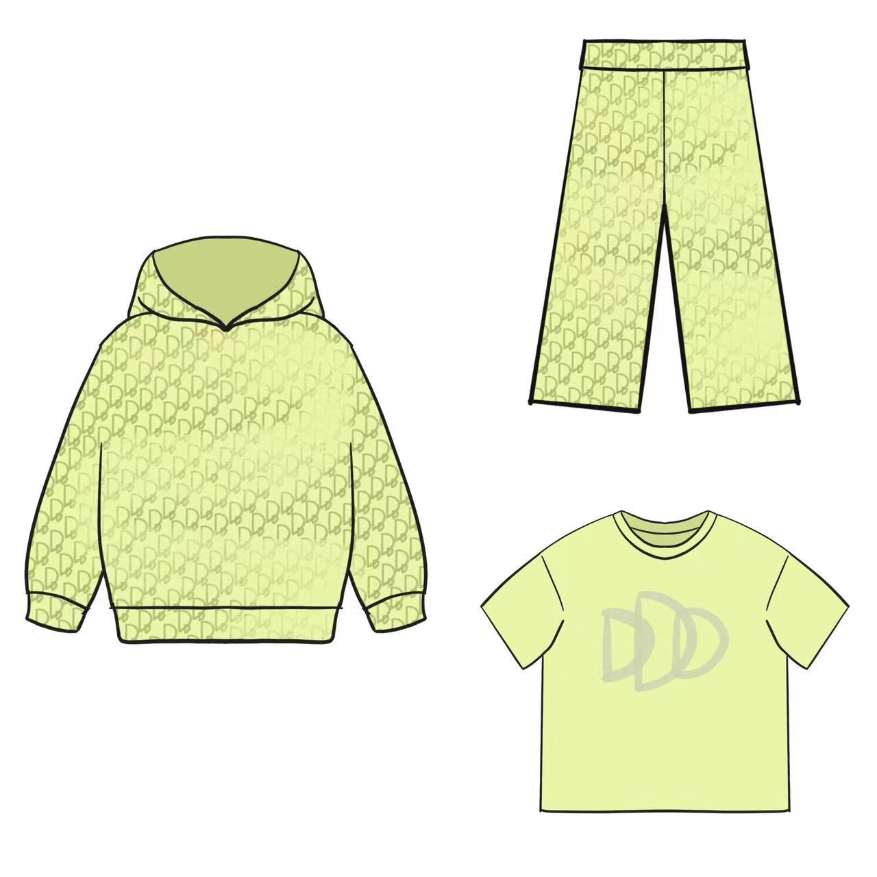 

green Luxury Brand Baby Girls T-shirt Kids Children Clothing Casual Outfit Band Girl Tee shirt Kids boys