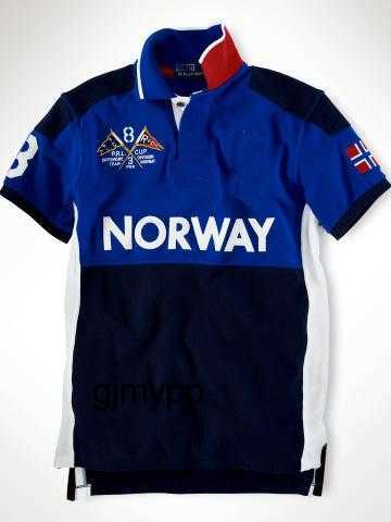 

discounted Big Horse Solid Short Sleeve Summer Men' Polo shirt national flag pony size -XXL 2VTTN