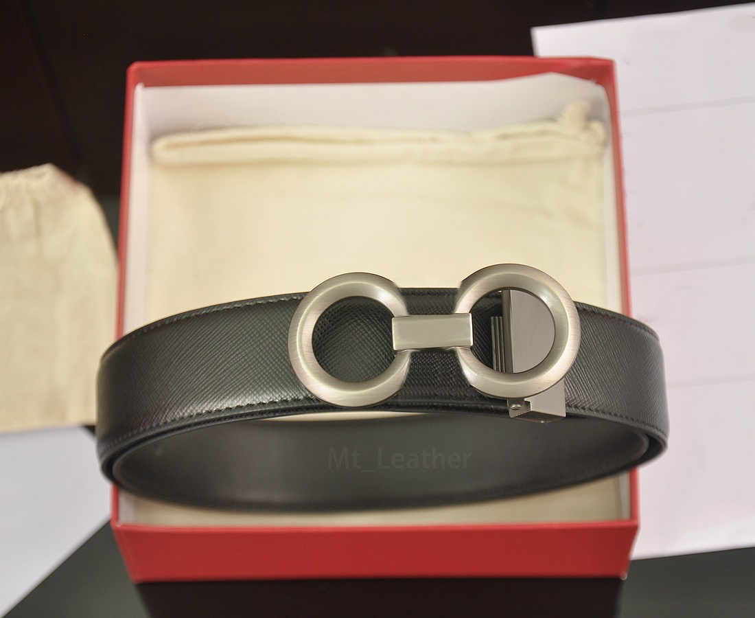 

Fashion designer belt mens G Buckle Cowskin Belts For men Letter Double Big gold classical Gold Silver Black Alloy buckle Smooth buckle3.5CM width, Free box picking