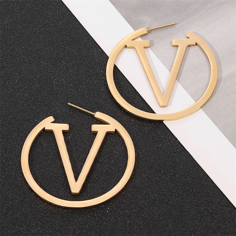

Women stud earring big gold earrings designer for woman Luxury Set earrings Brand Letter Design Earrings designer jewelry Fashion designer earring