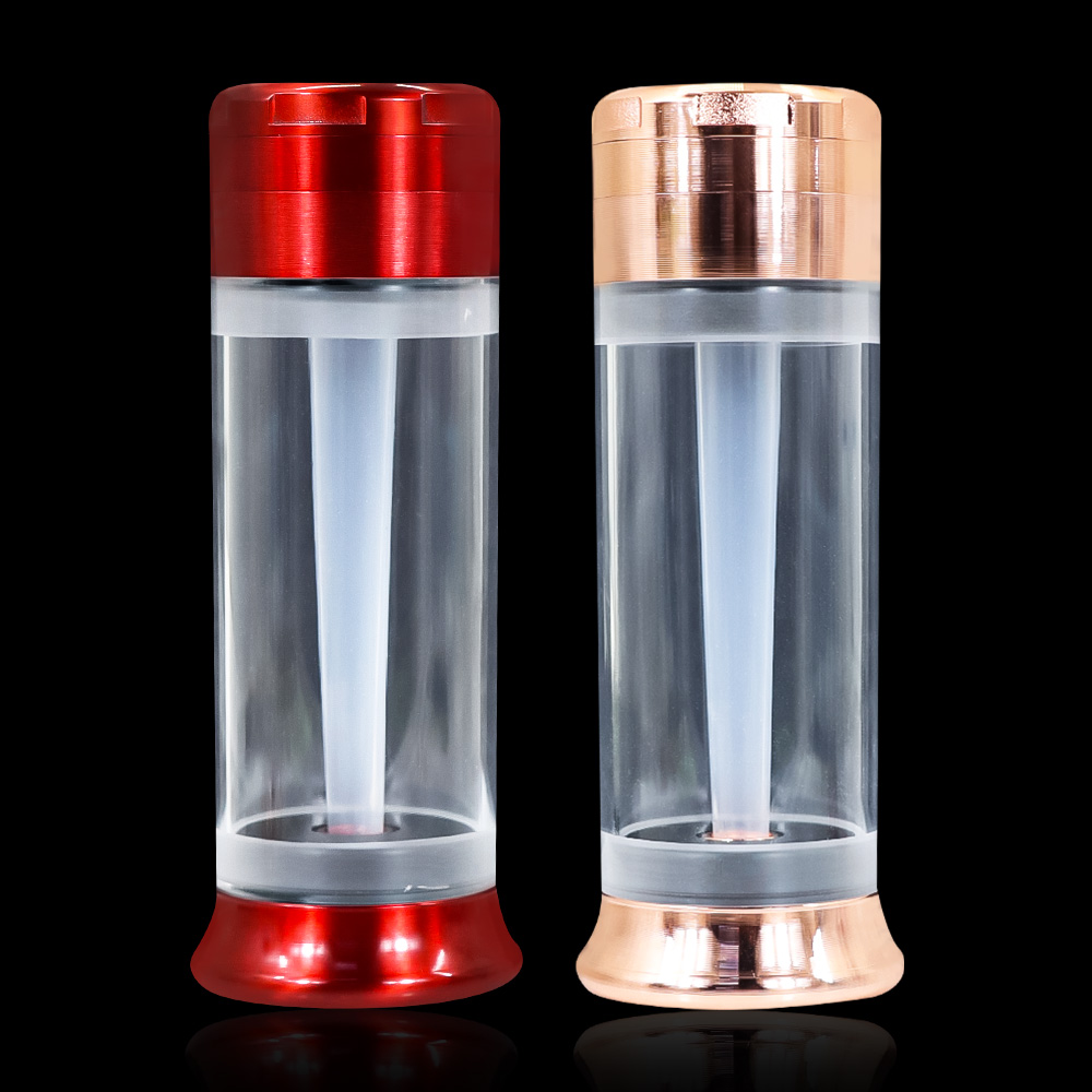 

Smoking Accessories Chromium crusher wee grinder Alloy Grinder Diameter 50MM 2 Layers with Metal Glass Jar Tobacco Bong