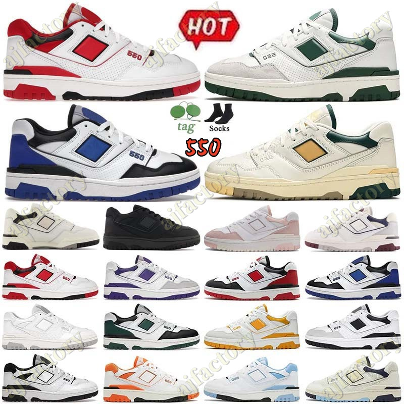 

2023 new 550 running shoes 550s for men women trainers White Green Yellow Grey UNC Rich Paul Lakers Pack Auralee Burgundy Cyan mens womens outdoor sports sneakers
