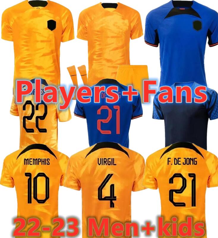 

MEMPHIS 2022 Netherlands WIJNALDUM soccer jerseys 22/23 Holland DE JONG VIRGIL DUMFRIES BERGVIJN Shirt KLAASSEN BLIND DE LIGT men kids kit footb, Adult