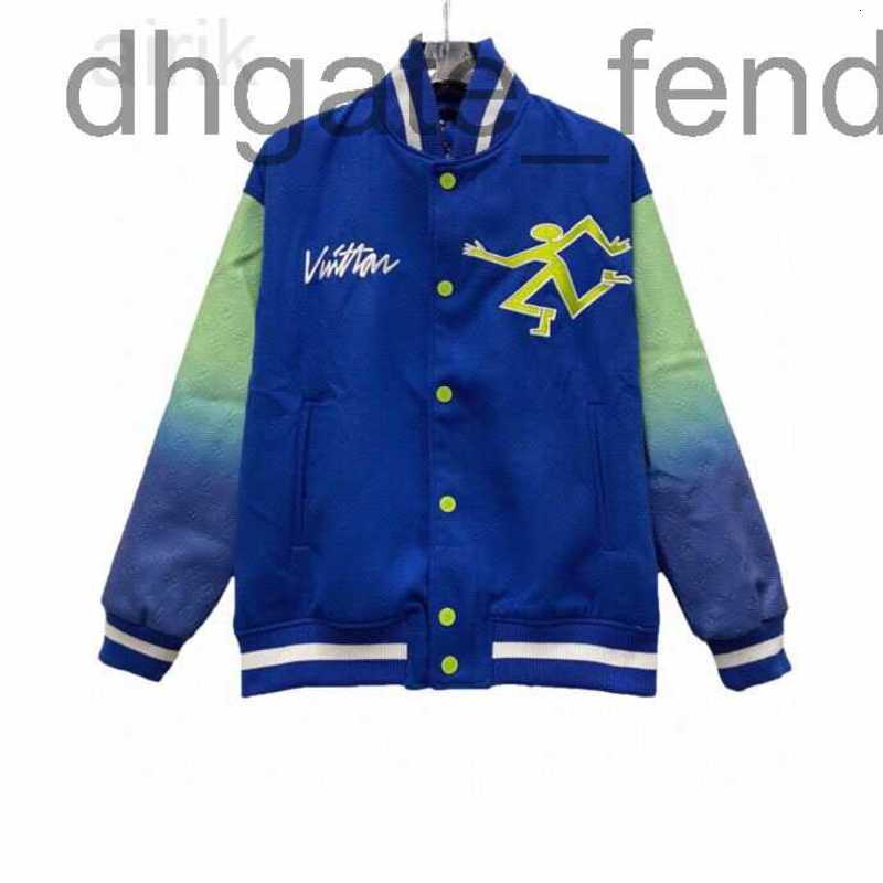 

Men's Jackets Designer2022 Street Fashion Catwalk Unisex Jacket Men's Baseball Uniform Flat Embroidery Colors Black White Size 2XL/3XL J5F8, Blue