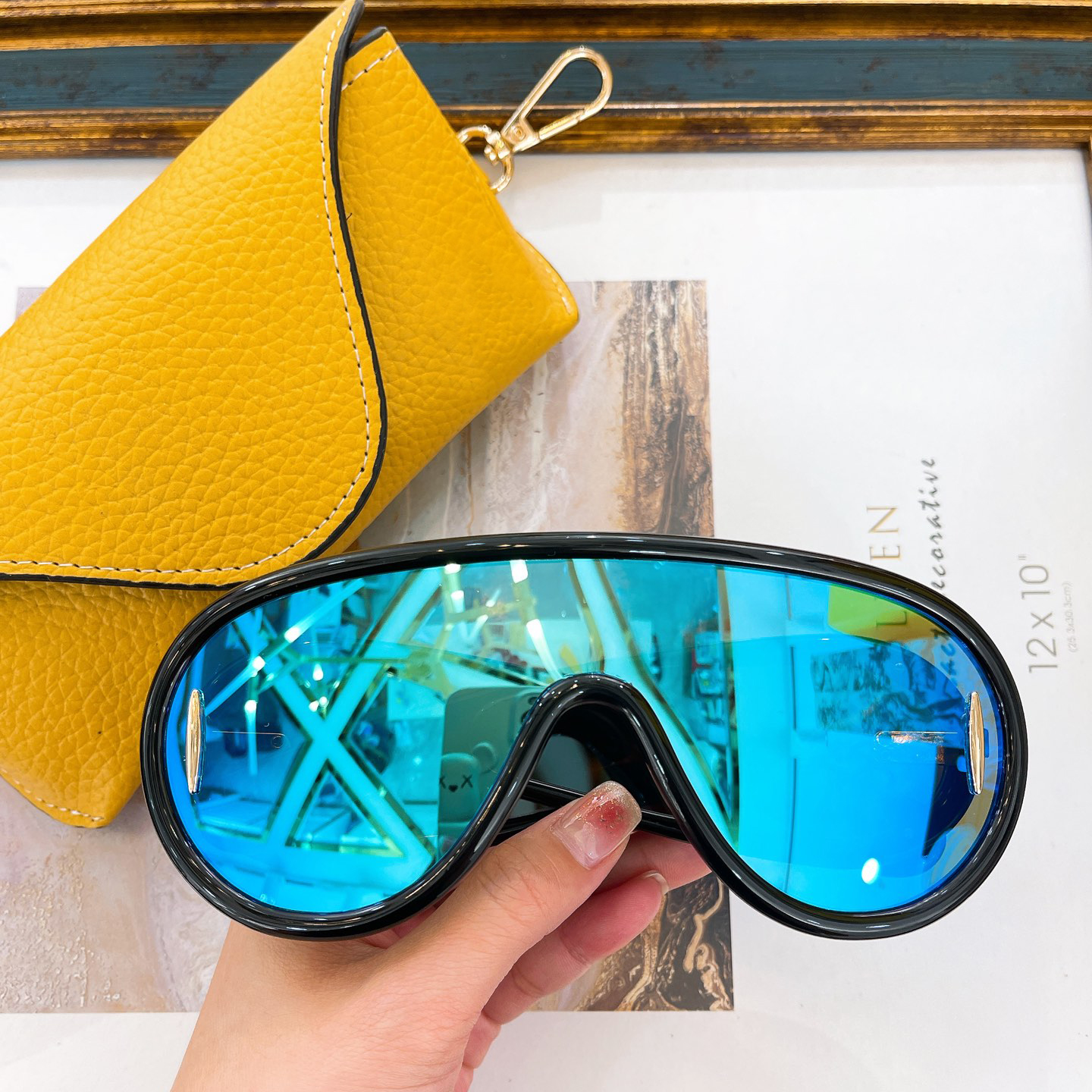 

621s e Mirror Oversize Pilot Sunglasses for Women Men Fashion Glasses Sunnies Designers Sunglasses Sonnenbrille Sun Shades UV400 Eyewear wth Box