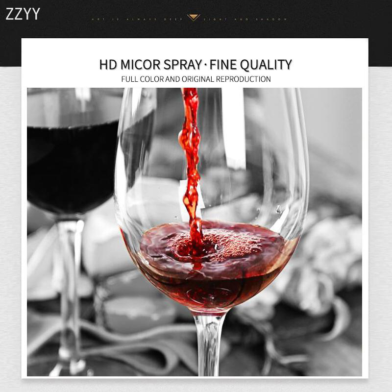 

High-end Restaurant Wall Decoration Painting Pouring Red Wine Bottle Canvas Posters Print Wall Art Pictrue for Room Home Decor