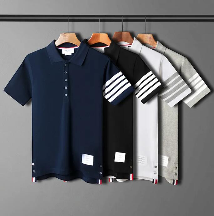 

2023FT designer clothes stripe Men's Polos summer fashion slim short sleeve men polo shirt tee mens clothes