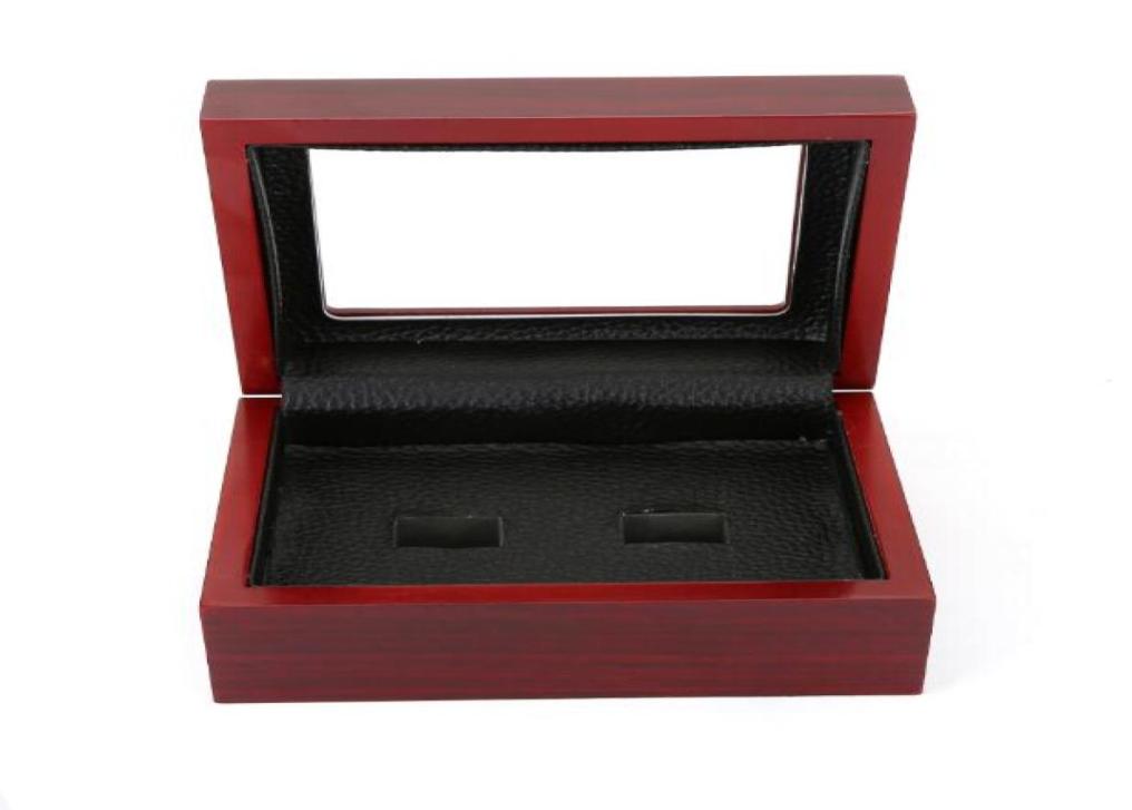 

New Wooden Box Championship Ring Display Case Wooden Boxs Ring 1 2 3 4 5 6 7 9Holes To Choose Rings Boxe1123595