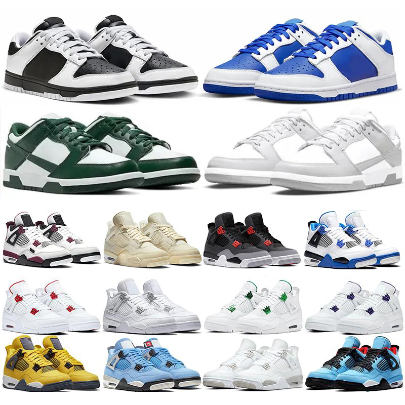 

4s sneakers Unc Casual shoes dunks low basketball shoes Panda SB designer sneakers women running j4 Black Cat Bred Sail Cool Grey Deep Sea Black Shimmer Mens Trainers, 033