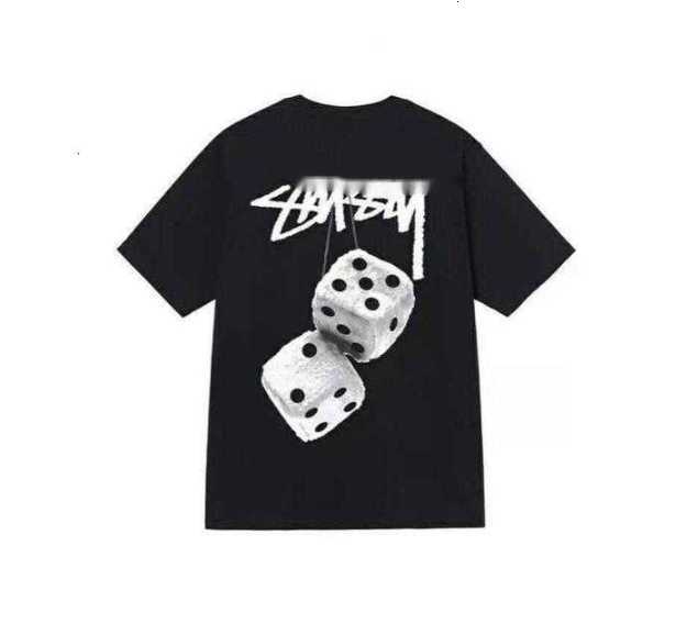 

Designer Classic stussys T shirts tops Summer tshirt Luxury fashion brand STUSSYS T Shirts Mens Womens short sleeved alphabet Dice pattern printed w2