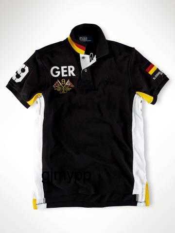 

discounted Big Horse Solid Short Sleeve Summer Men' Polo shirt national flag pony size -XXL 5U5DI