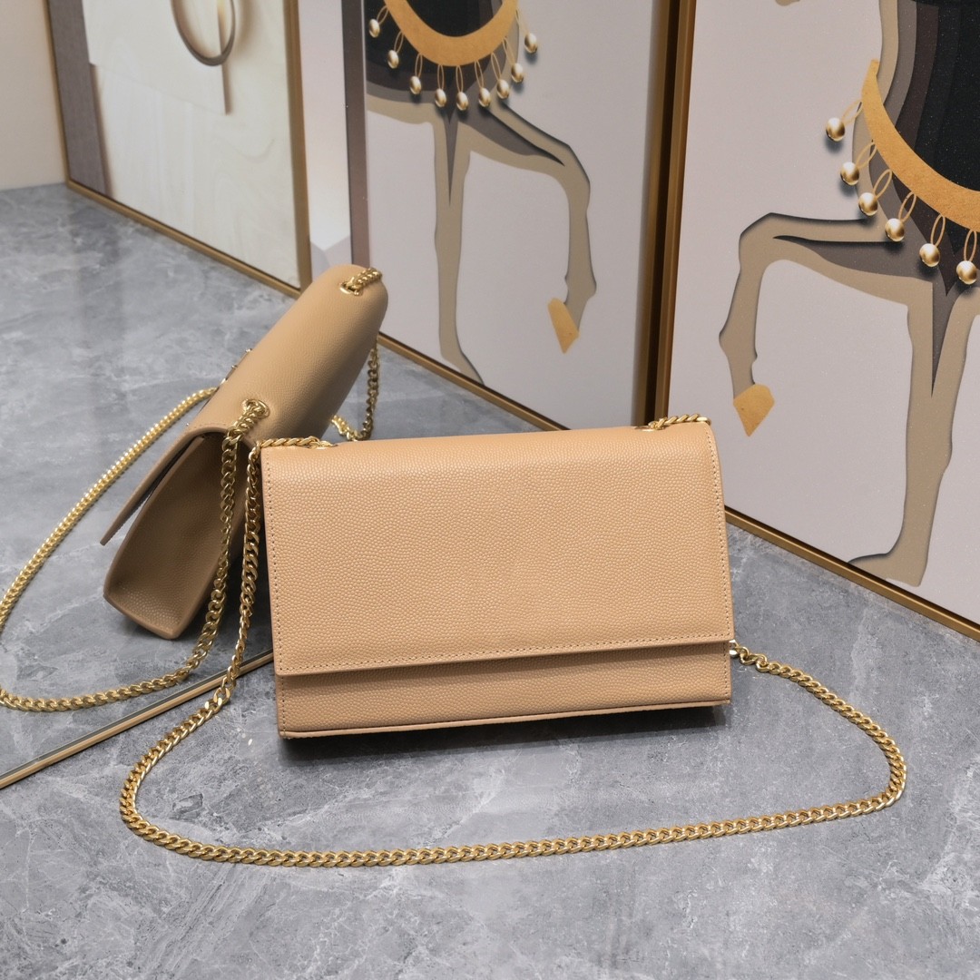 

Top Quality kate 24cm bag Women Classic Fashion female handbag Medium capacity chain bags Caviar Genuine Leathe shoulder bag Cross Body, Black gold chain