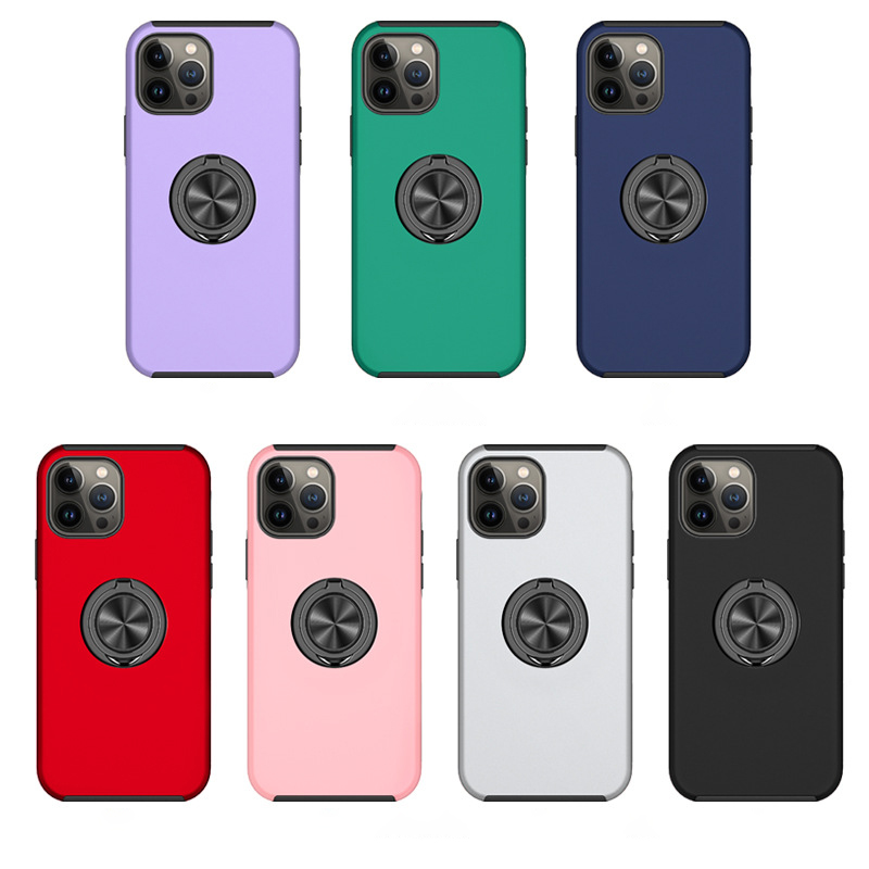 iPhone 15 14 Pro Max S24 Phone Case for Apple 13 12 Samsung Galaxy S23 S22 Note 20 Ultra Google Pixel 8 7A 360 Degree Rotation Invisible Ring Hol-image-683209987