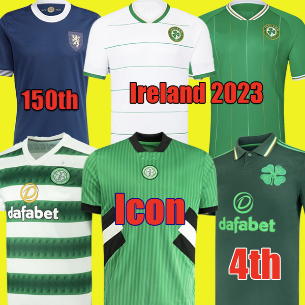 

22 23 celtic icon Soccer Jerseys origins Fourth Scotland 150th Anniversary jersey blue Special edition 2023 IRELAND Home GREEN Football Shirt Mens Kids set uniforms, Kids celtic 4th
