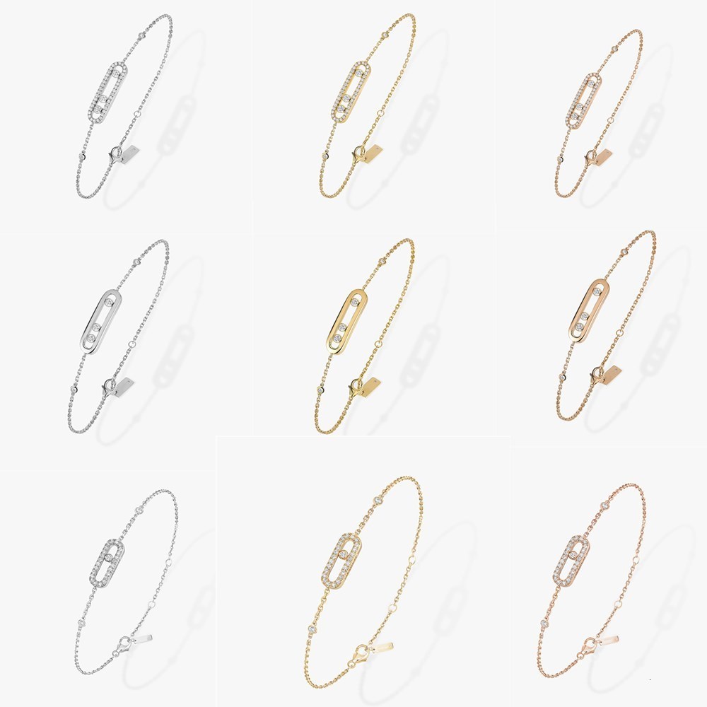 

Tennis Classic Couples 3 Diamond Smooth Bracelet in Sterling Silver Move the diamond Luxurious French Jewelry Holiday Gifts 230412