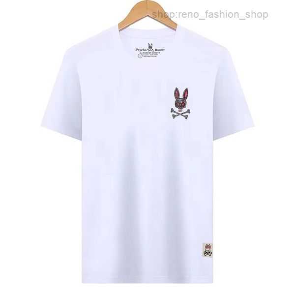 

T-shirts Psycho Bunny Free Transportation Men t Shirt Classic Chest Small Skeleton Rabbit American Street Fashion Brand s 3 T4EF